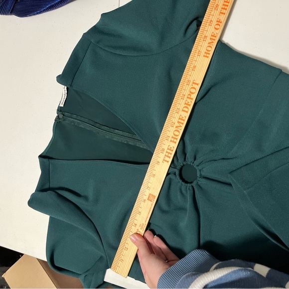 Abercrombie & Fitch Long Sleeve O-Ring Dress Emerald Green XLT XL Tall P1 - Picture 7 of 7
